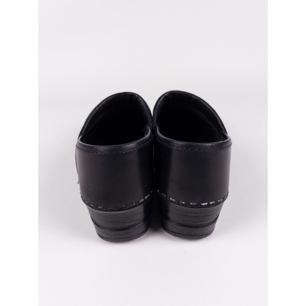 Sanita Pro Cabrio Black Leather Clogs EU 35 US 5 Danish Comfort Work Shoes - Picture 4 of 11